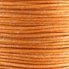 Wax cord 1.0 mm Orange metallic
